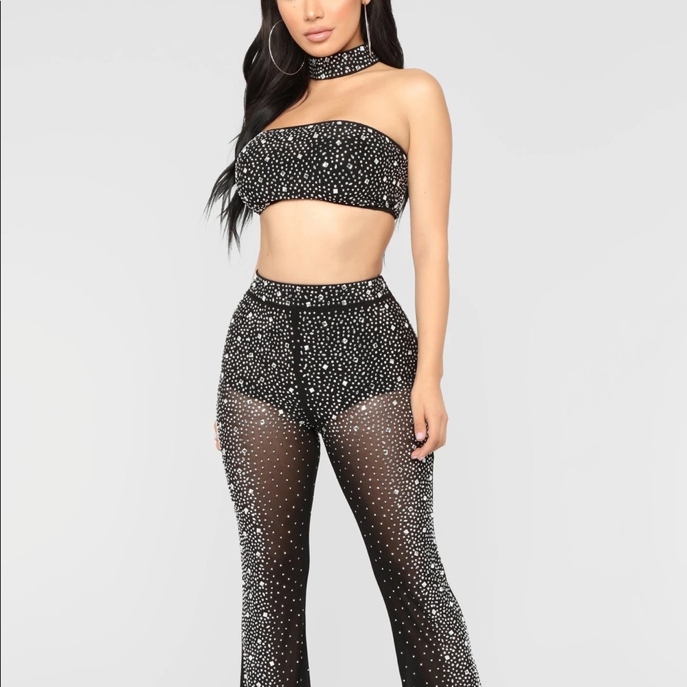 Black Rhinestone Set
